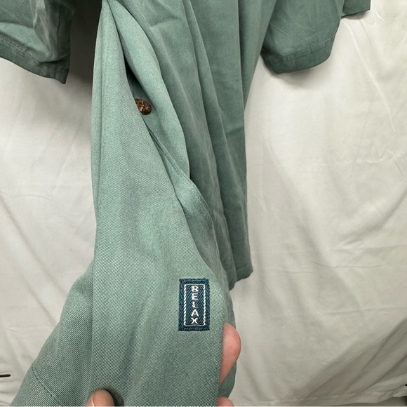 Tommy Bahama Men’s 100% Silk Camp Shirt Green XL - Picture 6 of 9